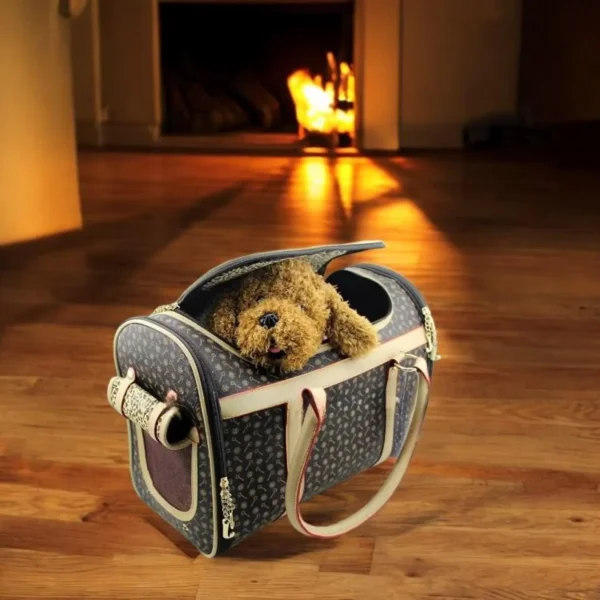 Luxury Leopard Print Folding Pet Sling Bag – Stylish Shoulder Carrier for Small and Medium Dogs & Cats